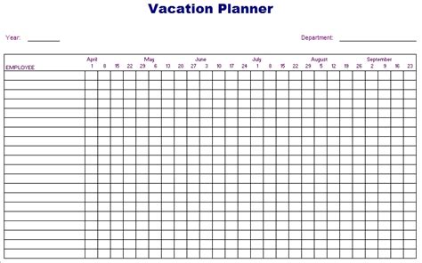 Free Printable Employee Vacation Calendar Graphics Calendar Template 2020