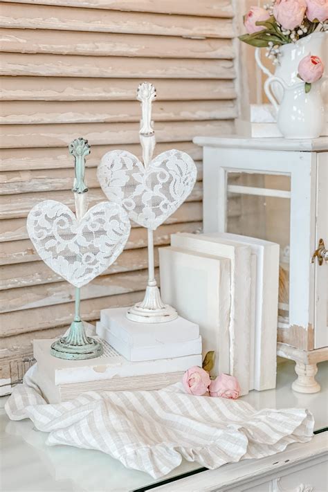 Diy Shabby Chic Lace Heart Live Oak Nest French Country Cottage Home