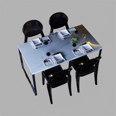12133 Download Free Dining Table And Chair Model By Phan Anh 3dzip