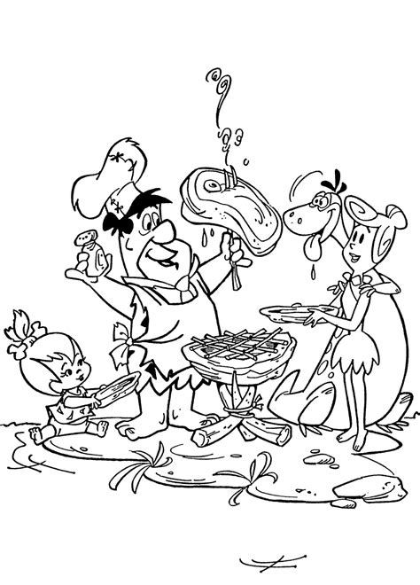Flintstones Coloring Page Coloring Books Cartoon Coloring Pages