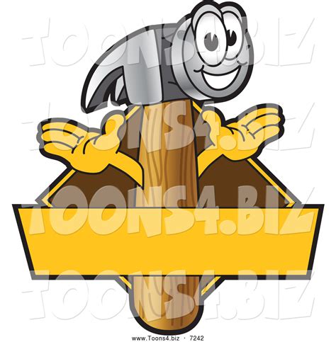 Vector Illustration Of A Happy Claw Hammer Mascot Character Logo Or