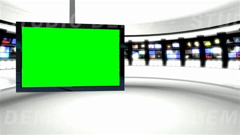 News Set Background Green Screen