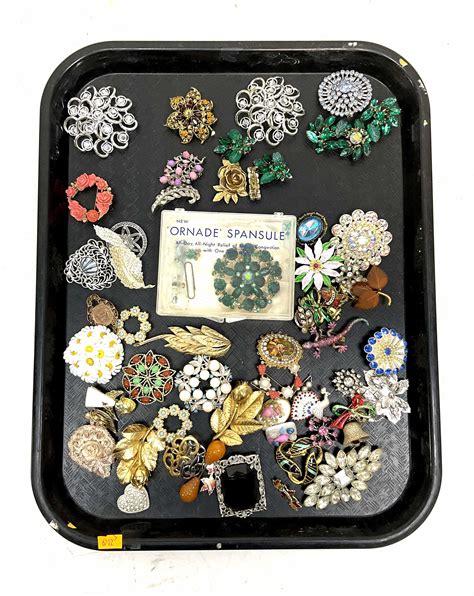 Lot Assorted Costume Jewelry Pins
