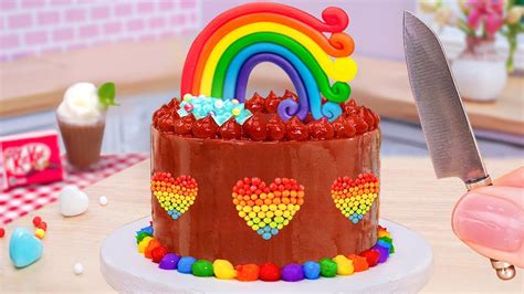 Chocolate Rainbow Kitkat Cake 🌈 1000 Satisfying Rainbow Chocolate Cake