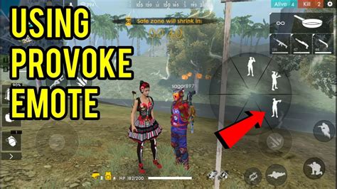 Players freely choose their starting point with their parachute, and aim to stay in the safe zone for as long as possible. Using Provoke Emote In Free Fire - Sooneeta - YouTube