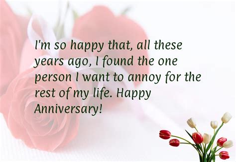 Here are some amusing quotes about wedding anniversaries to make you giggle about the years gone by and your personal relationship. Funny Anniversary Quotes for Boyfriend