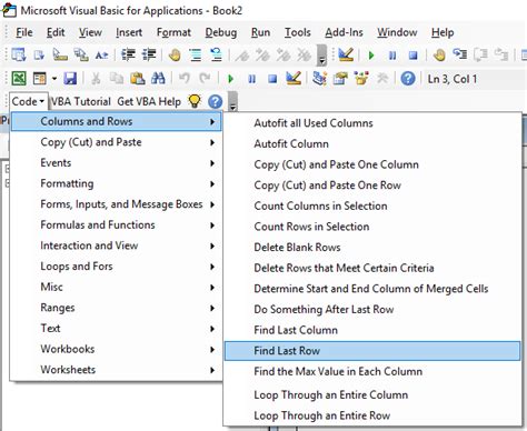 Vba Code Examples For Excel Automate Excel