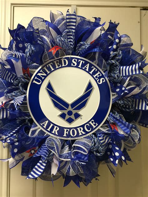 Air Force Deco Mesh Wreath By Twentycoats Wreath Creations 2015