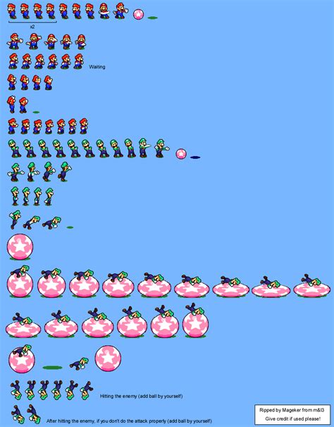 The Spriters Resource Full Sheet View Mario Luigi Bowser S Inside Story Super Bouncer