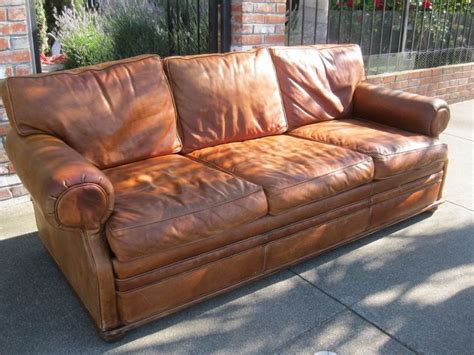 CLASSIC CLASSY RALPH LAUREN DISTRESSED LEATHER SOFA COUCH FREE