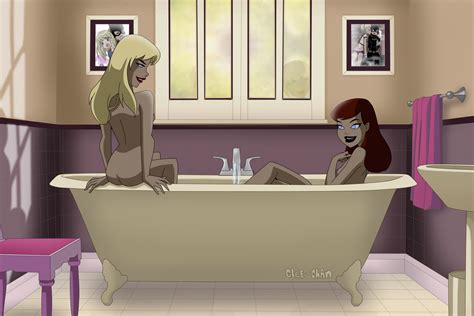 Rule 34 2girls Ass Barbara Gordon Batgirl Bath Bathing Bathroom Bathtub Batman The Animated