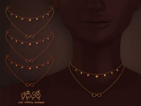 4w25 Star Infinity Necklace Sims 4 Cc Packs Sims 4 Piercings Sims