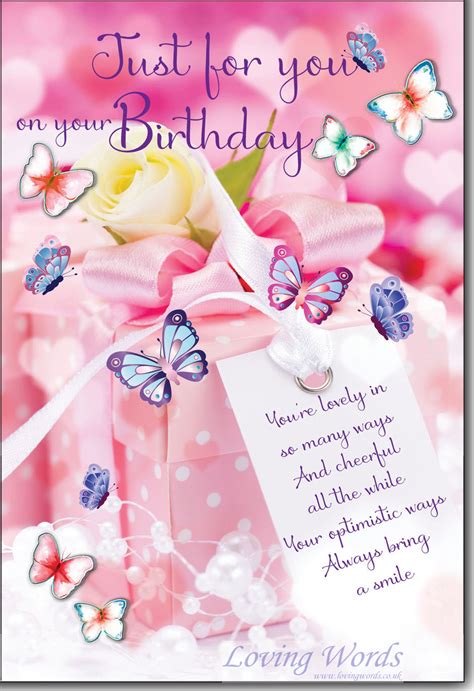 Just For You Birthday Greeting Cards By Loving Words