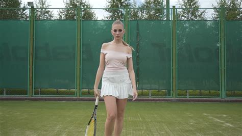Sexy Tennis Woman Posing At The Camera Stock Footage Video 33619066 Shutterstock