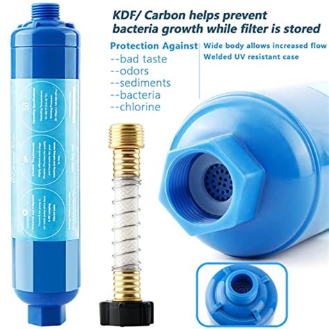 Rv Water Filter Inline Water Filter With Flexible Hose Protector Nsf Certified Kdfgac