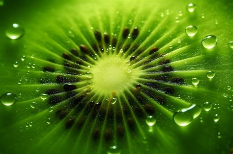 Premium Photo A Kiwi Fruit With Water Droplets On It