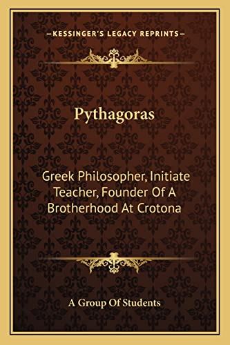 Buy Pythagoras Greek Philosopher Initiate Teacher Founder Of A