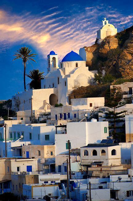 The Hill City Of Chora Ios Island Cyclades Island Greece Selected