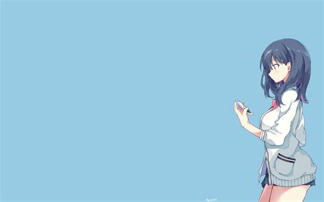 Wallpaper Simple Background Anime Girls Ssss Gridman