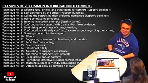 20 Police Interrogation Techniques From Rocky Kam Interrogation Canada Youtube