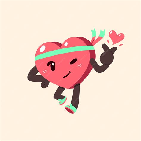 Premium Vector Vector Cartoon Happy And Healthy Heart Character