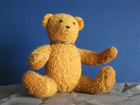 Textile Teddy Bear Cotton Teddy Bear Vintage Teddy Bear