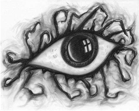 Scared Eye By Rising Horus On Deviantart Cool Eye Drawings Creepy