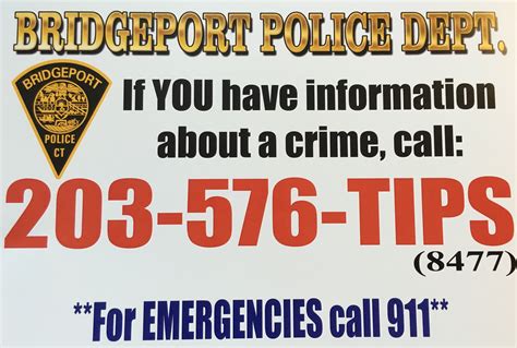 Bridgeport Police Release New Crime Information Tip Line | Bridgeport