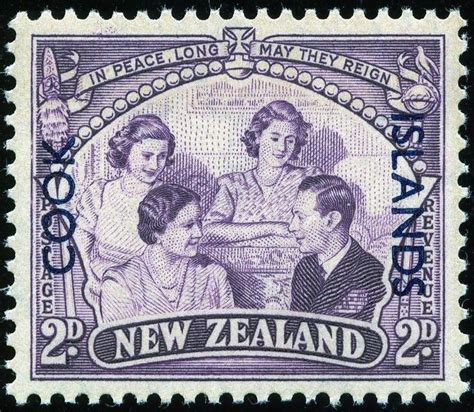 Stamp Overprintedblackblue Cook Islands New Zealand Stamps Mick