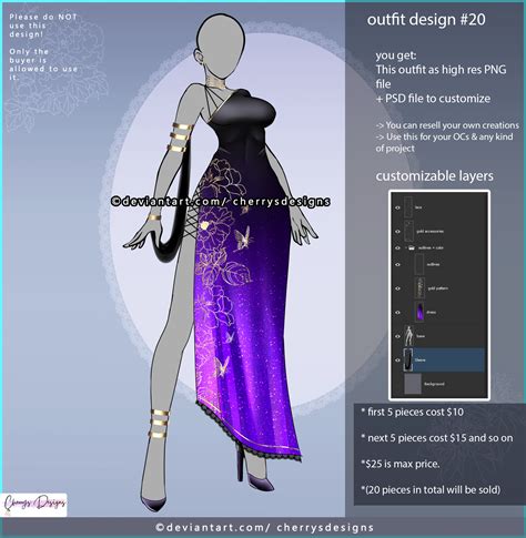 Customizable Outfit Adopt 20 By Cherrysdesigns On Deviantart