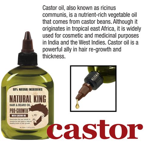 Natural King Pro Growth Castor Hair And Beard Oil 778 Oz — Cosmetic