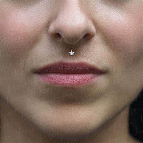 Philtrum Piercing Medusa Labret Monroe Piercing Jewelry Lip Etsy