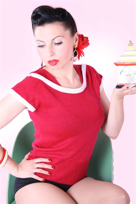 Sugarshock Rockabilly Pin Up Naileen 50er Retro Vintage Sailor Pullover
