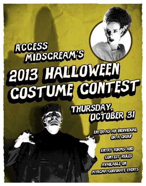 Halloween Company Costume Contest Poster Type Typography Design