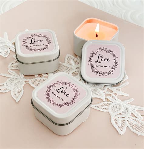 Bridal Shower Favors Personalized Candles Wedding Favors Etsy