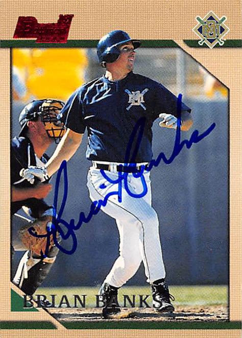 Brian Banks Autographed Baseball Card Milwaukee Brewers Ft 1996