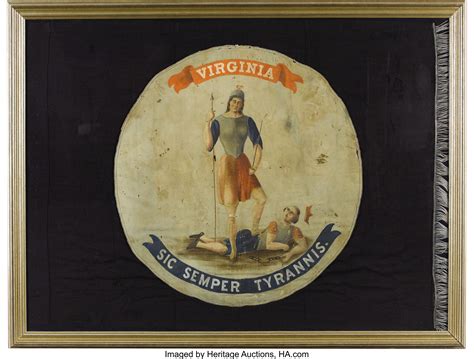 Virginia Regimental Flag Captured By The 53rd Pennsylvania Lot 25480