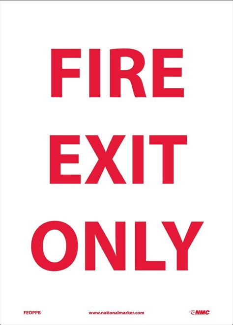Fire Exit Only Sign Gl139rb