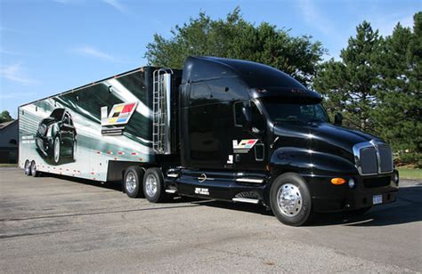 Kenworth With Custom Trailer Cadillac Cts V Series Trailer Flickr