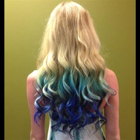 gorgeous mermaid hair color melt blonde to teal to blue ombre hair long blue hair pravana