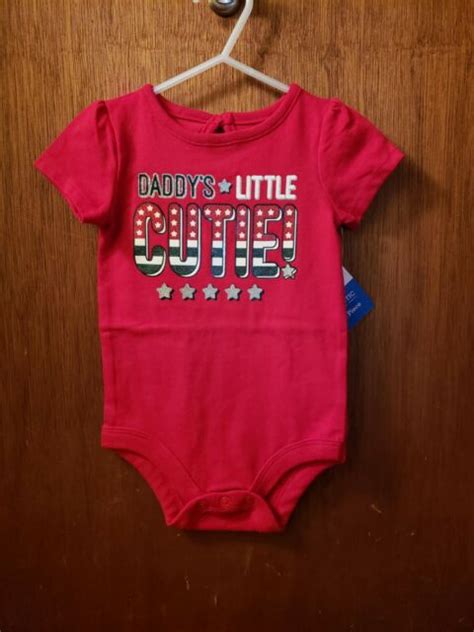 Celebrate Patriotic Red Daddys Little Cutie Infant One Piece New