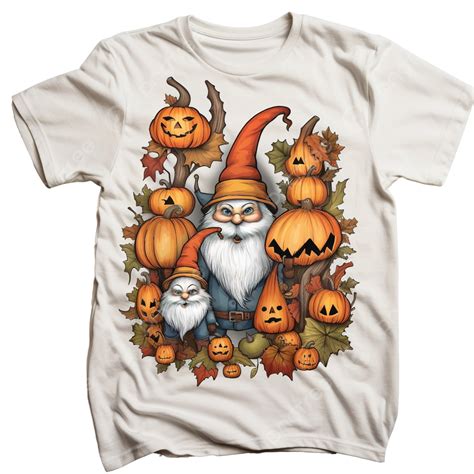Happy Hallothanksmas Gnomes Halloween Thanksgiving Christmas Tshirt Design Merry Christmas