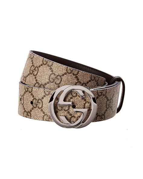 Gucci Reversible Gg Supreme Canvas And Leather Belt In Brown For Men Lyst