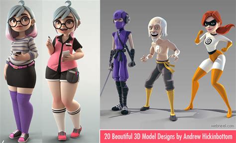 daily inspiration 20 beautiful 3d cartoon character designs by andrew hickinbottom webneel