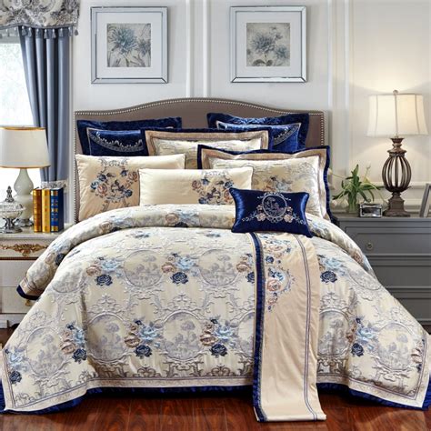 If you're shopping bedding sets for your home, then browse ease bedding online site for a large selection of bedding sets and much more. 4/6/10Pcs Oriental Jacquard Luxury Bedding Sets King/Queen ...