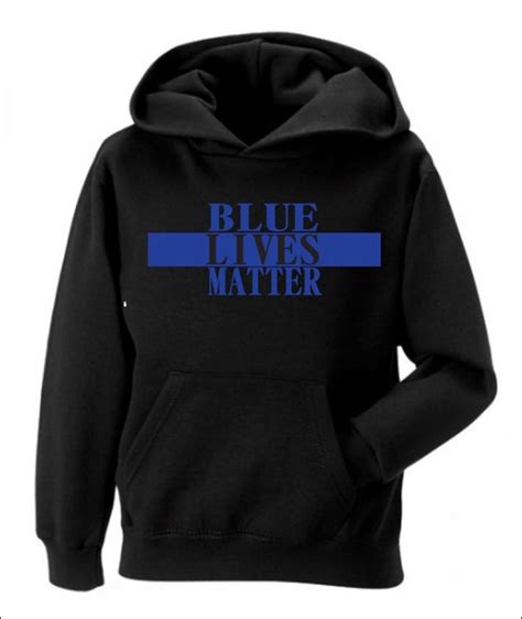 Blue Lives Matter Hoodie Sweatshirt Police Support By Taggear