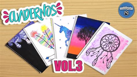 Magnificas ideas para decorar tus cuadernos o libretas con diseños originales kawaii y unicornio. DIY | 5 Ideas para Forrar y Decorar tus Cuadernos VOL. 3 ...