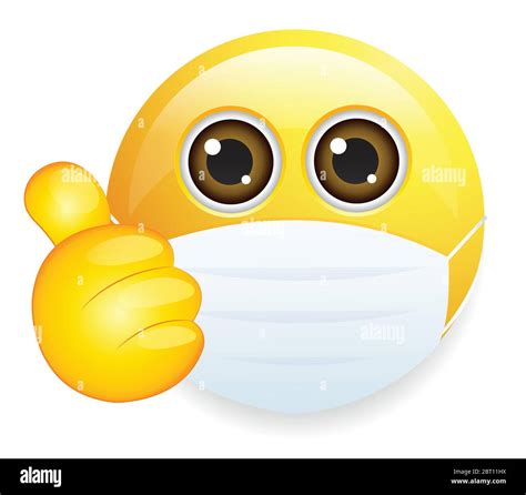 High Quality Emoticon On White Background Emoji With Thumbs Up And