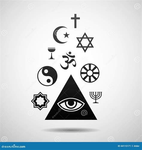 Símbolos De Las Religiones Ilustración Del Vector Ilustración De