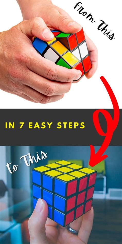 A Hand Holding A Rubik Cube With The Text In 7 Easy Steps To This